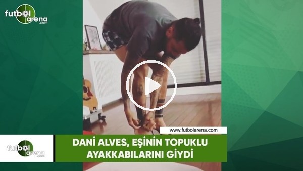 Dani Alves, eşinin topuk ayakkabılarını giydi