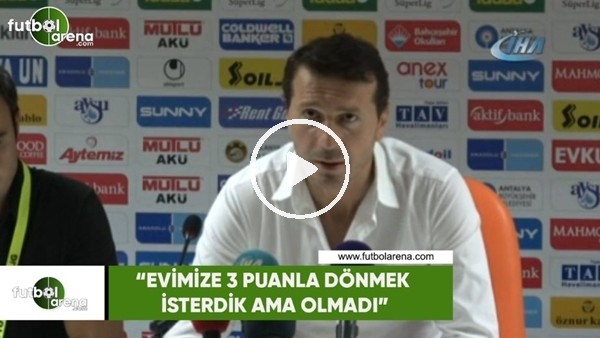 Bayram Bektaş: "Evimize 3 puanla dönmek isterdik ama olmadı"