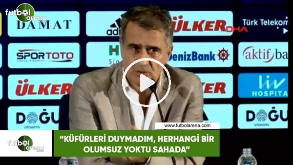 Şenol Güneş: "Küfürleri duymadım, herhangi bir olumsuzluk yoktu sahada"