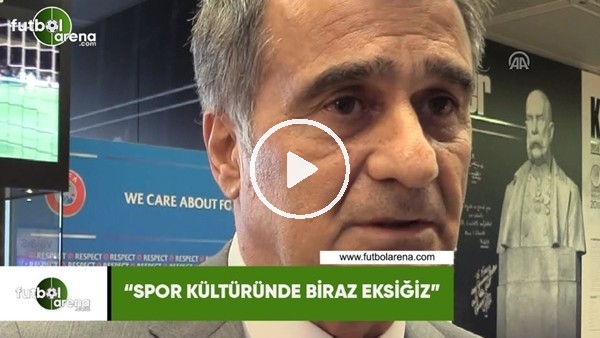 Şenol Güneş: "Spor kültüründe biraz eksiğiz"