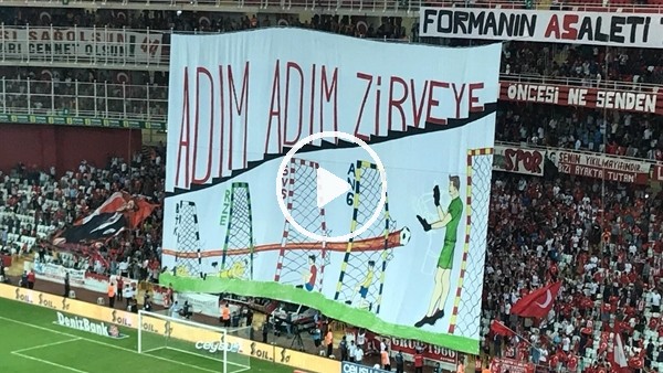 Antalyaspor taraftarının Galatasaray maçında yaptığı koreografi
