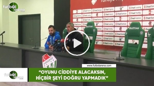 Samet Aybaba: "Oyunu ciddiye alacaksın, hiçbir şeyi doğru yapmadık"