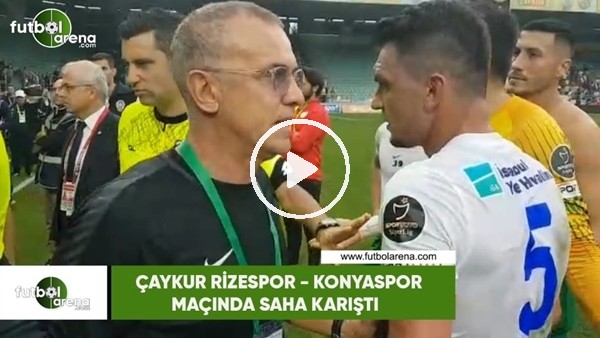 Çaykur Rizespor - Konyaspor maçında saha karıştı