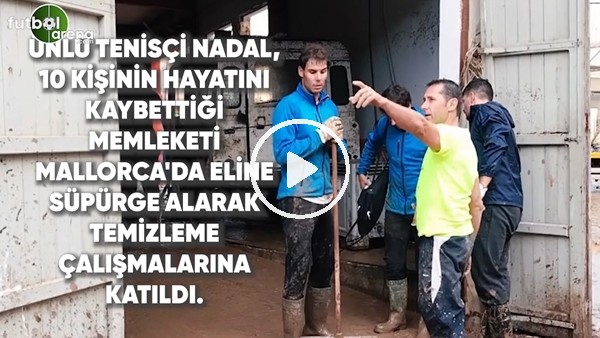Nadal eline süperge aldı yardıma koştu