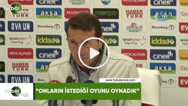 Bayram Bektaş: "Onların istediği oyunu oynadık"