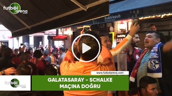 Galatasaray taraftarı Schalke maçı öncesi tezahüratlara başladı