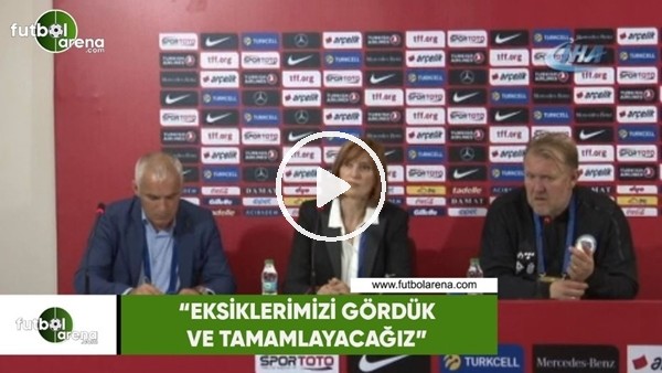 Robert Prosinecki: "Eksiklerimizi gördük ve tamamlayacağız"