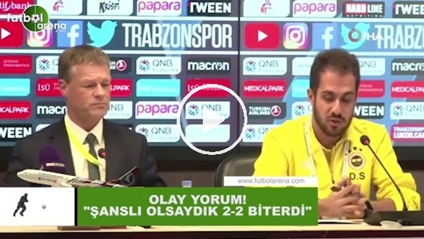 Erwin Koeman: "Şanslı olsaydık 2-2 biterdi"