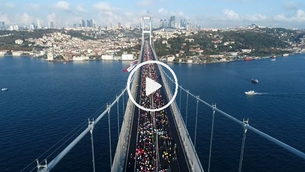 Vodafone İstanbul Maratonu drone görüntüleri