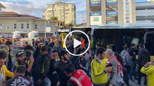 Fenerbahçeli taraftarlar TT Stadı'na doğru yola çıktı