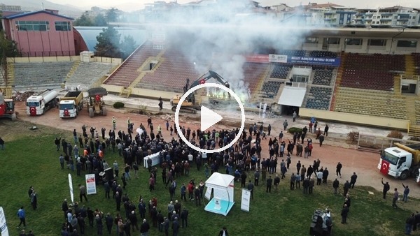 İnanö Stadı'nın yıkımına başlandı