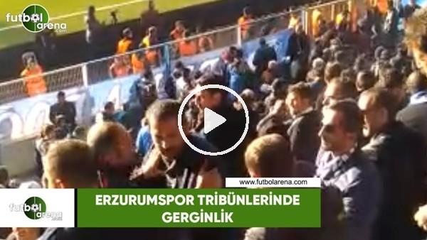 Erzurumspor tribünlerinde gerginlik