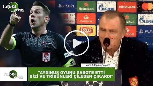 Fatih Terim: "Fırat Aydınus oyunu sabote etti, bizi ve tribünleri çileden çıkardı"