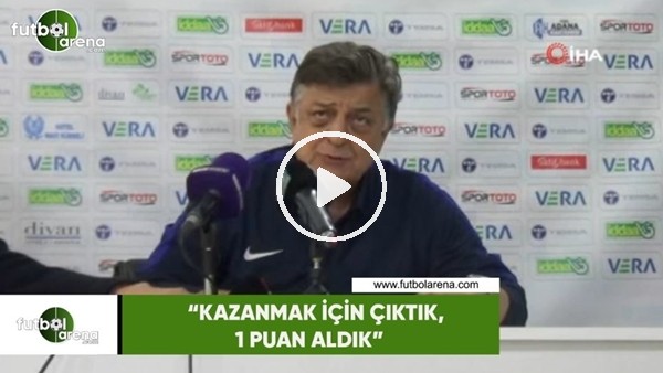 Yılmaz Vural: "Kazanmak için çıktık, 1 puan aldık"