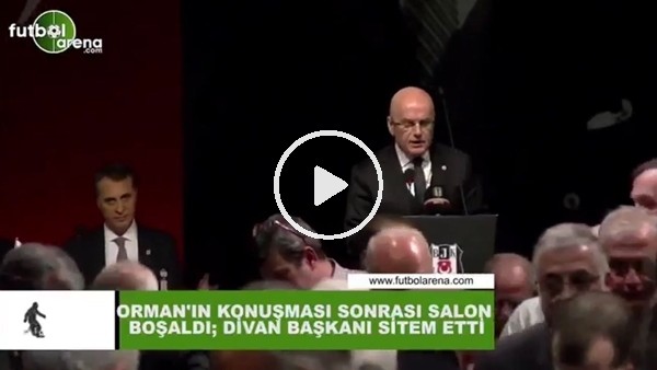 Fikret Orman'ın konuşması sonrası salon boşaldı; Divan Başkanı sitem etti