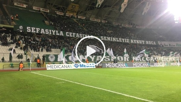 Konya tribünlerinde Aykut Kocaman'a sevgi seli