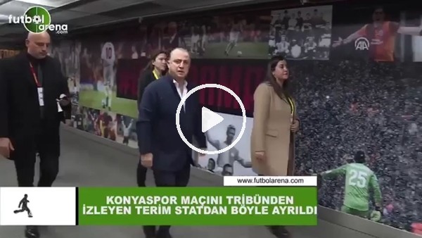 Fatih Terim, Konyaspor maçı sonrası stattan böyle ayrıldı