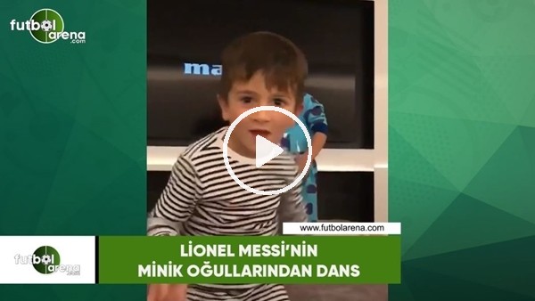 Messi'nin minik oğullarından dans