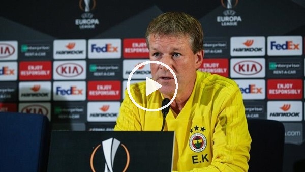 Erwin Koeman, Dinamo Zagreb maçı öncesi basın toplantısında konuştu
