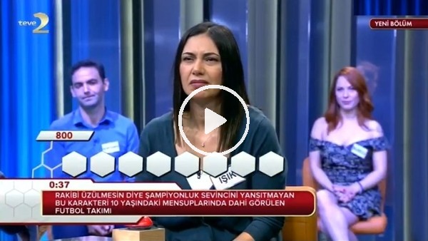 Kelime Oyunu yarışmasında Beşiktaş sorusu