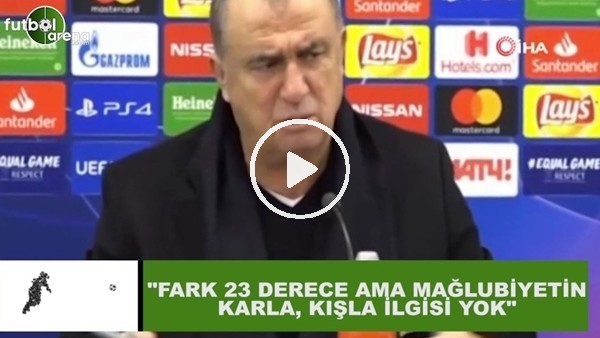 Fatih Terim: "Fark 23 derece ama mağlubiyetin karla, kışla ilgisi yok"