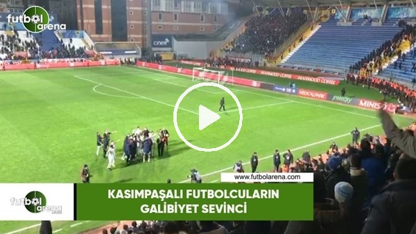 Kasımpaşalı futbolculaarın galibiyet sevinci