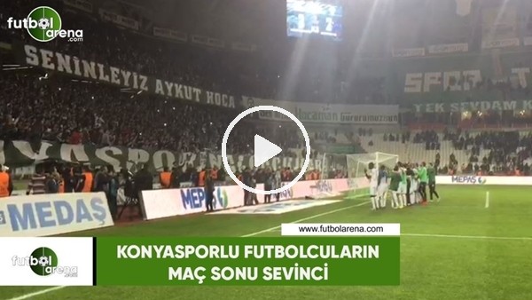 Konyasporlu futbolcuların maç sonu sevinci