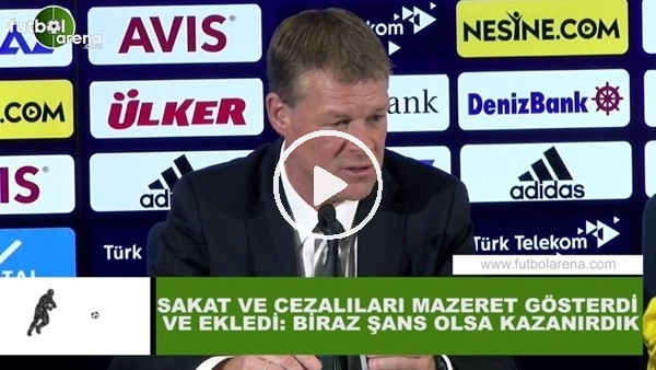 Erwin Koeman sakat ve cezalıları mazeret gösterdi ve ekledi: "Biraz şans olsa kazanırdık"