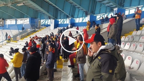 Kayserispor taraftarı Erzurum deplasmanında...