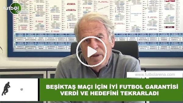 Mustafa Denizli, Beşiktaş maçı için iyi futbol garantisi verdi ve hedefini tekrarladı