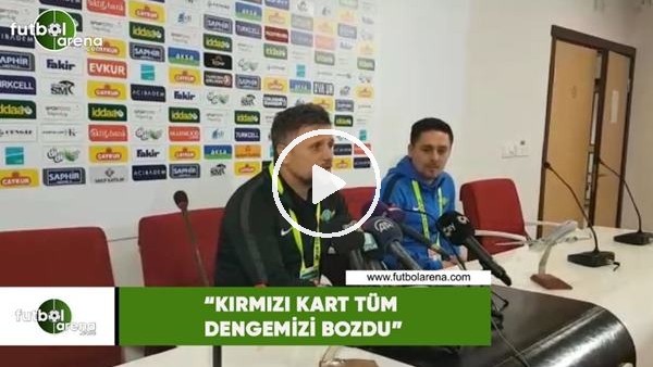 Recep Umut: "Kırmızı kart tüm dengemizi bozdu"