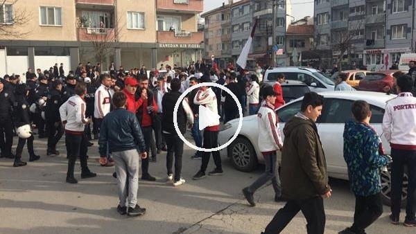 İnegöl'de maç sonu gerginlik