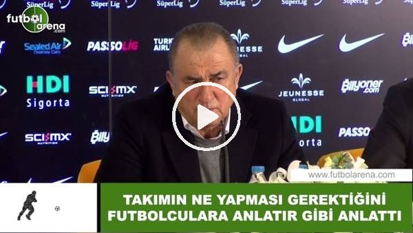 Fatih Terim, takımın yapması gerektiğini futbolculara anlatır gibi anlattı