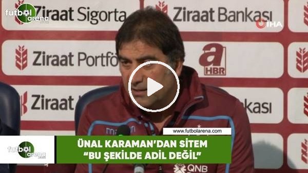 Ünal Karaman'dan sitem! "Bu şekilde adil değil"