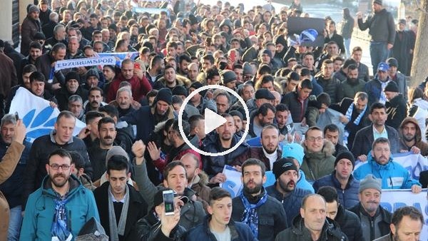 Erzurumspor taraftarından MHK ve TFF'ye protesto