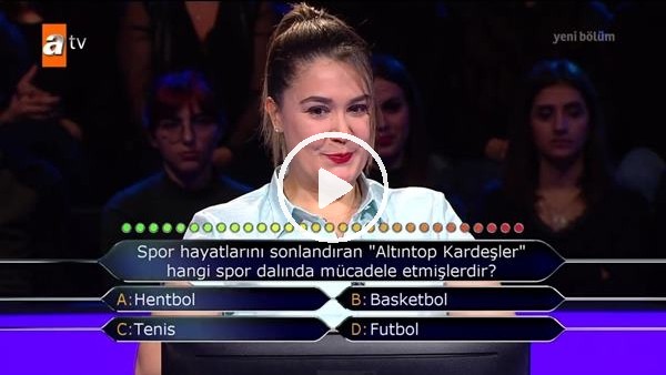 Kim Milyoner Olmak İster'de Hamit ve Halil Altıntop sorusu