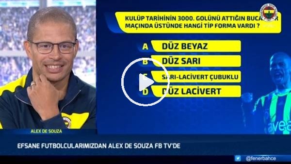 Alex de Souza'ya 5 soruluk test