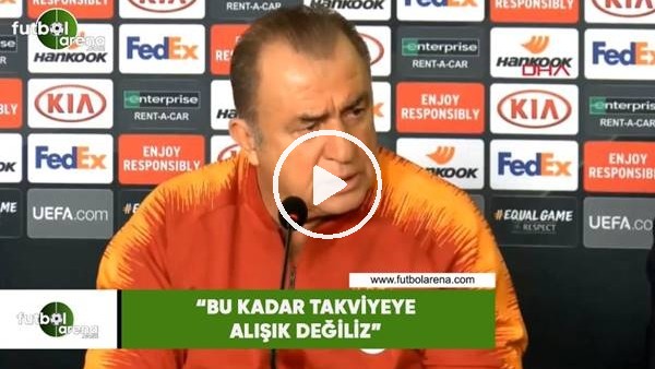 Fatih Terim: "Bu kadar takviyeye alışık değiliz"
