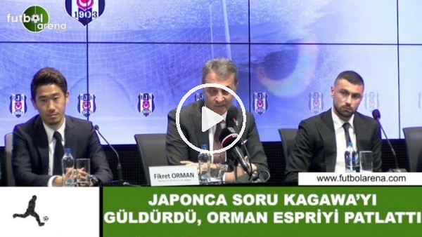 Japonca soru Kagawa'yı güldürdü, Fikret Orman espriyi patlattı