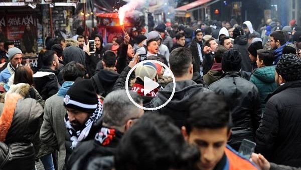 Beşiktaş taraftarı derbi öncesi toplanmaya başladı