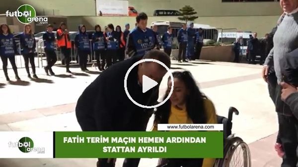 Fatih Terim maçın hemen ardından stattan ayrıldı