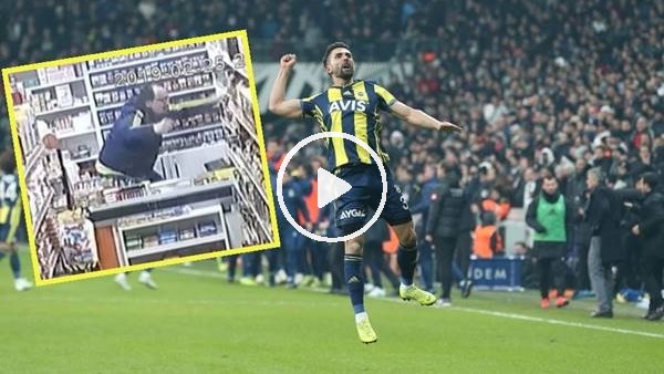 Derbiyi markette izleyen baba ve oğlunun gol sevinci