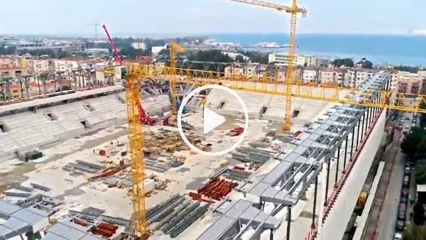 Göztepe'nin yeni stadında yapım çalışmaları sürüyor
