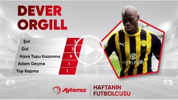 Aytemiz ile haftanın futbolcusu Dever Orgill seçildi