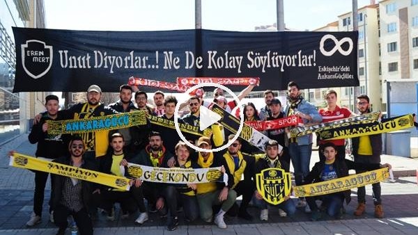 Yüzlerce taraftar Eren ve Mert için toplandı