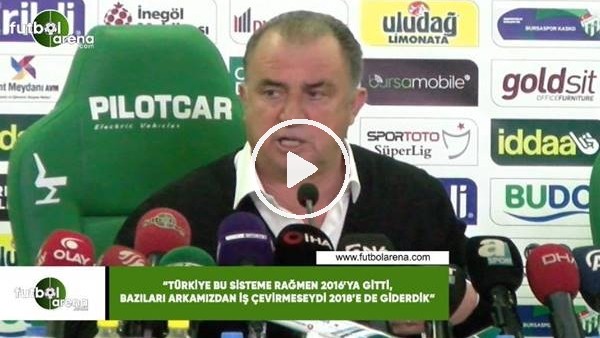 Fatih Terim'den bomba sözler! "Türkiye bu yabancı sistemiyle 2016'ya gitti...."