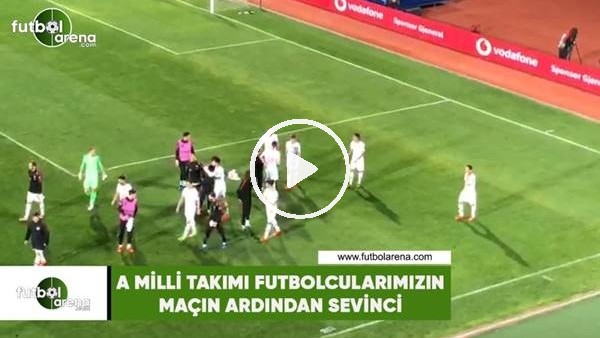 A Milli Takımı futbolcularımızın maçın ardından sevinci