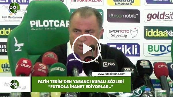 Fatih Terim'den yabancı kuralı sözleri! "Futbola ihanet ediyorlar..."