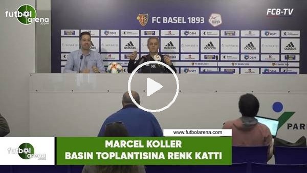 Marcel Koller basın toplantısına renk kattı..