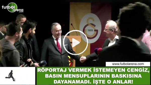 Röportaj vermek istemeyen Mustafa Cengiz, basın mensuplarının baskısına dayanamadı